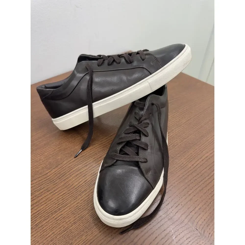 $395 - TO BOOT NEW YORK Pullman Leather Sneaker in Brown Size 11.5 (sh300thrifty